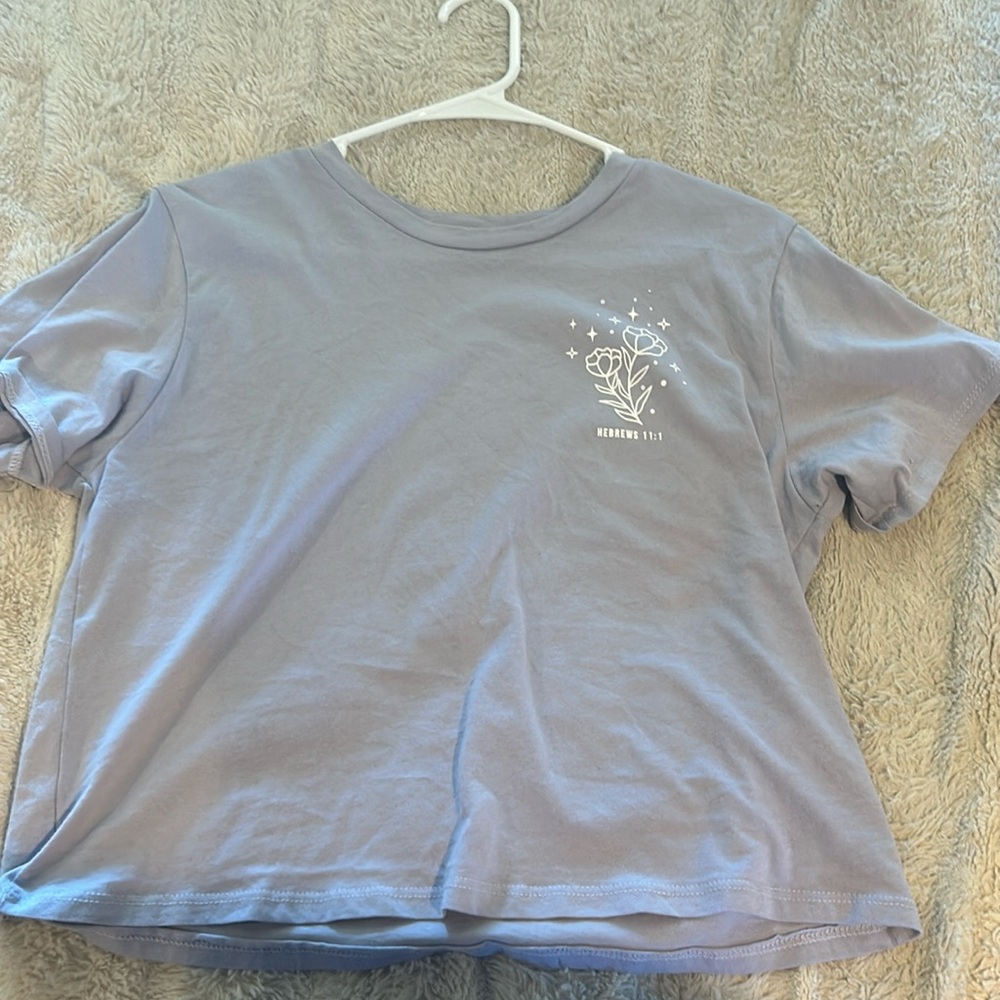 Purple cropped t shirt